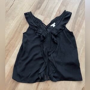 NWT H&M black tank top with ruffles